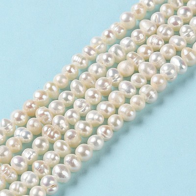 Natural Cultured Freshwater Pearl Beads Strands PEAR-E018-59-1