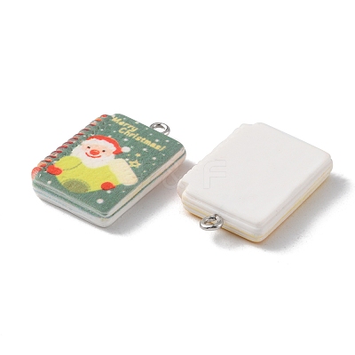 16Pcs 4 Style Christmas Theme Opaque Resin Pendants RESI-FS0001-45-1