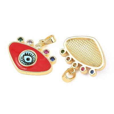 Brass Micro Pave Cubic Zirconia Pendants KK-H262-12G-1