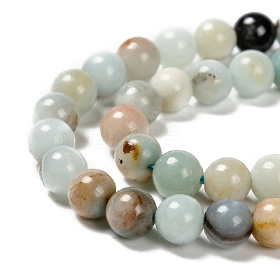 Natural Flower Amazonite Beads Strands Z26N5018-1