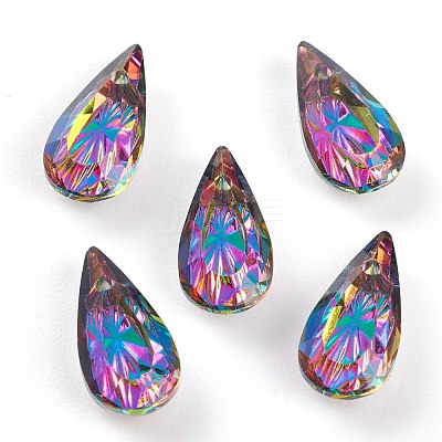 Embossed Glass Rhinestone Pendants GLAA-J101-06A-001VO-1