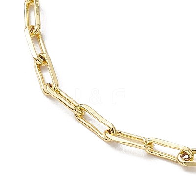 Brass Paperclip Chains Bracelets for Women BJEW-JB10398-1
