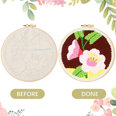 DIY Punch Needle Embroidery Starter Kits for Beginners DIY-WH20013-88B-1