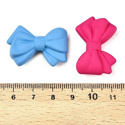 Rubberized Style Opaque Acrylic Beads OACR-N137-71-1