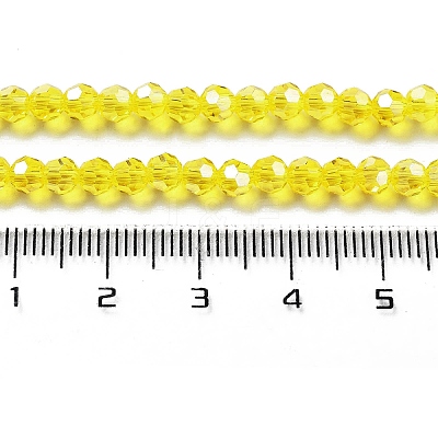 Electroplate Transparent Glass Beads Strands EGLA-A035-T4mm-A03-1