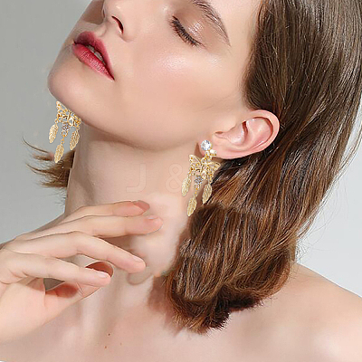 32Pcs Brass Clip-on Earring Findings KK-SP0001-26G-1