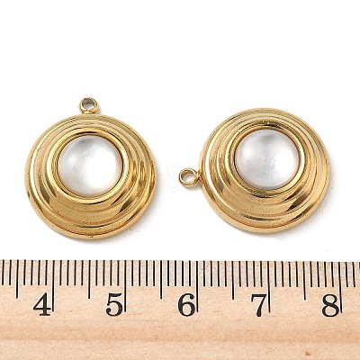 Natural Freshwater Shell Pendants STAS-G397-07G-01-1