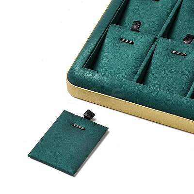18-Slot PU Leather Pendant Necklace Display Tray Stands VBOX-C003-05A-1