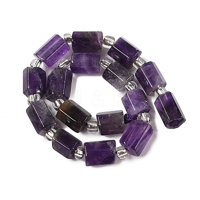 Natural Amethyst Beads Strands G-Q023-C01-01-1