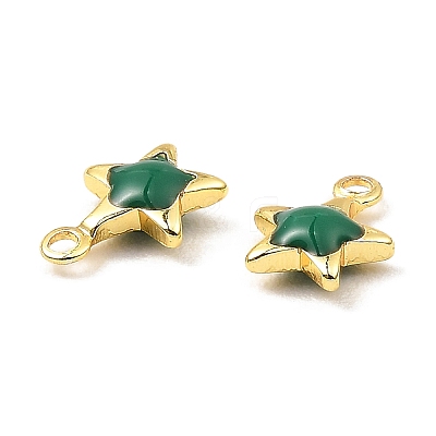 Brass Enamel Charms KK-K337-06G-1