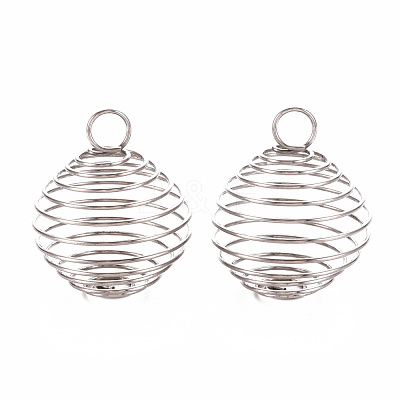 Non-Tarnish 304 Stainless Steel Wire Pendants X-STAS-ZX013-22-20mm-P-1