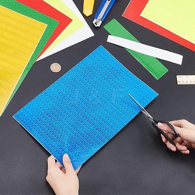 10 Sheets 6 Colors Waterproof Luminous Plastic Self-Adhesive Stickers DIY-CA0004-73-1