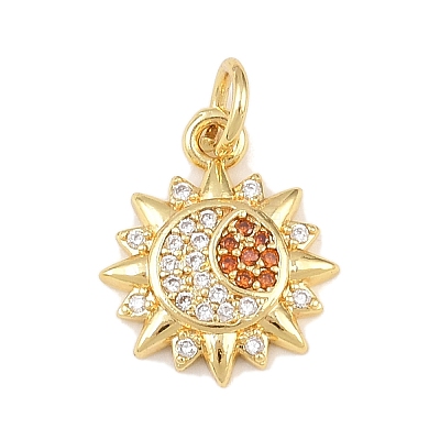Brass Micro Pave Cubic Zirconia Pendants KK-H525-05A-G-1