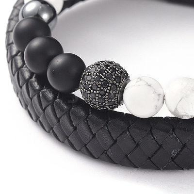 Unisex Stackable Bracelets Sets BJEW-JB04896-1
