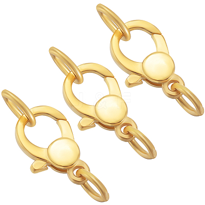 3Pcs 925 Sterling Silver Lobster Claw Clasps with Jump Rings STER-BBC0006-98B-1