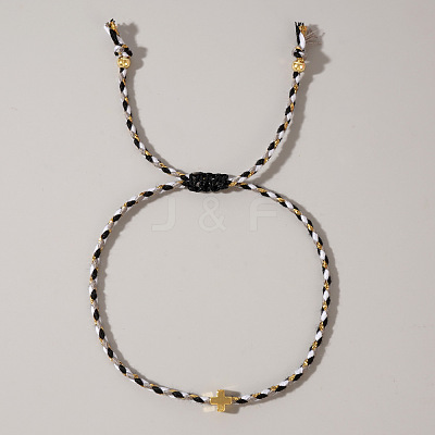 Mother's Day Adjustable Brass Bead Braided Bead Bracelets YE2550-8-1