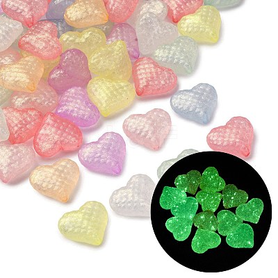 Luminous Transparent Acrylic Beads LACR-S001-14C-1