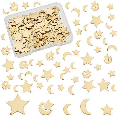 150Pcs 5 Style Brass Cabochons KK-OC0001-40-1