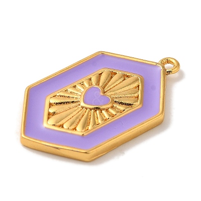 Rack Plating Brass Enamel Pendant KK-A229-31G-06-1