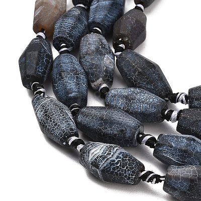 Natural Weathered Agate Beads Strands G-A321-B02-02-1