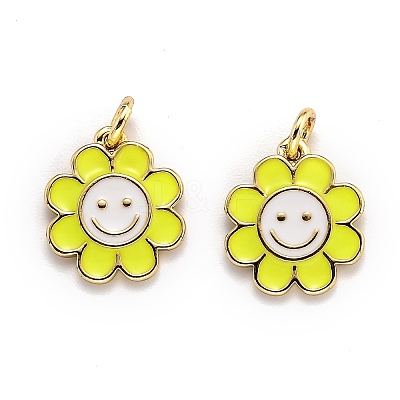 Brass Enamel Charms X-KK-O135-01C-1