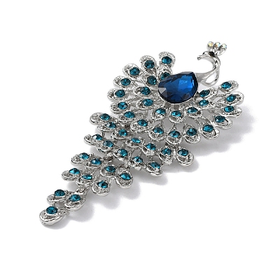 Alloy Rhinestone Brooch for Women JEWB-C024-01P-01-1