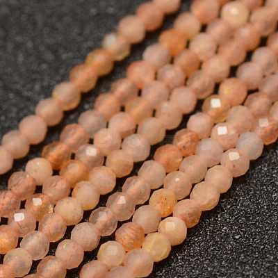 Natural Sunstone Beads Strands X-G-K182-2mm-13-1