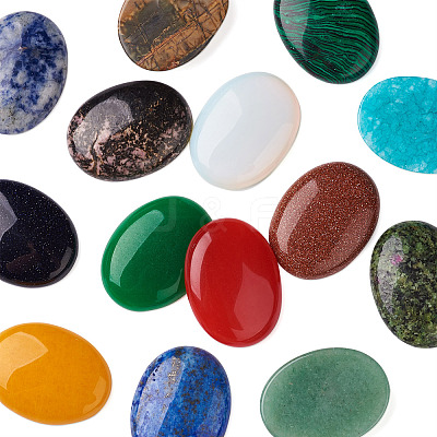 14Pcs 14 Style Mixed Gemstone Cabochons G-FW0001-06-1