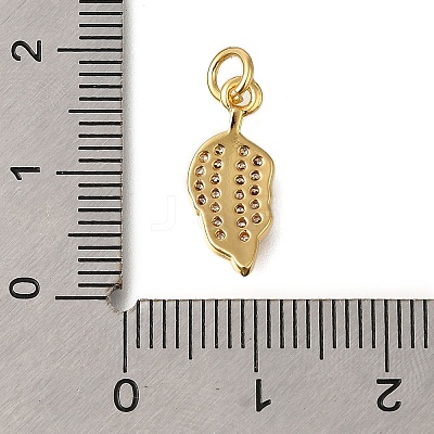 Rack Plating Brass Micro Pave Cubic Zirconia Pendants ZIRC-F142-36G-1