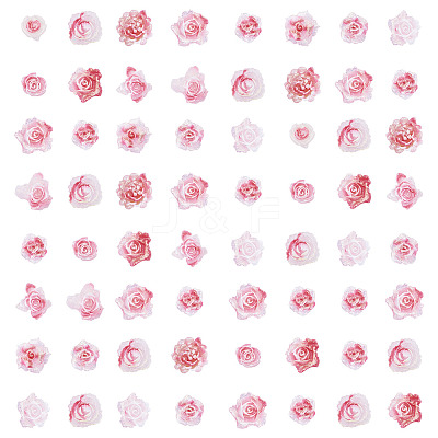 200Pcs Flower & Butterfly Resin Cabochons CRES-TA0001-89E-1