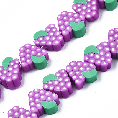 Autumn Theme Handmade Polymer Clay Bead Strands CLAY-R069-01D-03-1
