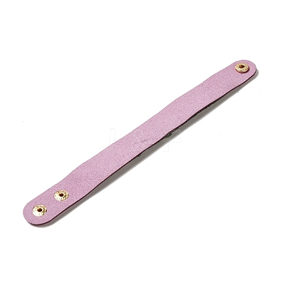 Faux Suede Snap Cord Bracelet LS-BJEW-F428-06-1