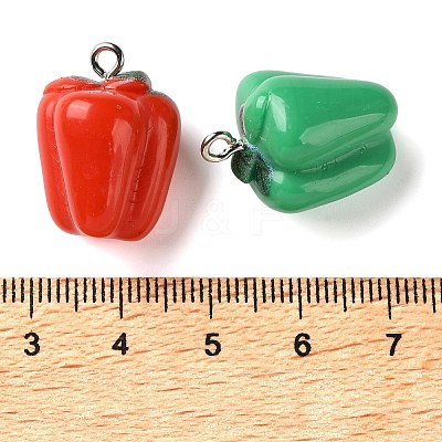 10Pcs Opaque Resin Imitation Vegetable Pendants RE-CBADB2B-11-1