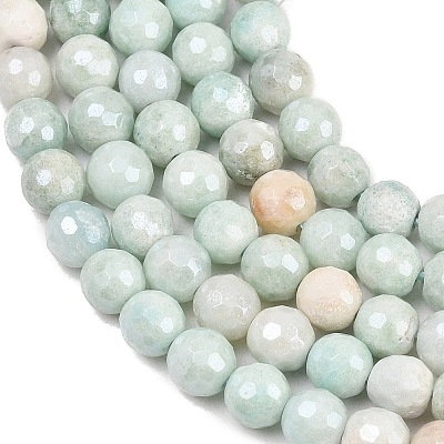 Natural Amazonite Beads Strands G-O164-02-6mm-1