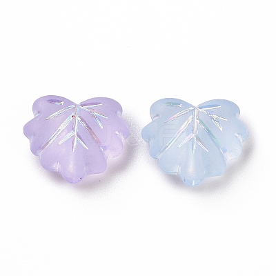 Transparent Frosted Acrylic Beads X-OACR-P013-34M-1