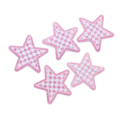 8Pcs Star with Lattice Computerized Embroidery Polyester Iron on/Sew on Patches PATC-TA0001-49A-1