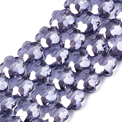 Electroplate Glass Beads Strands EGLA-S176-09B-1
