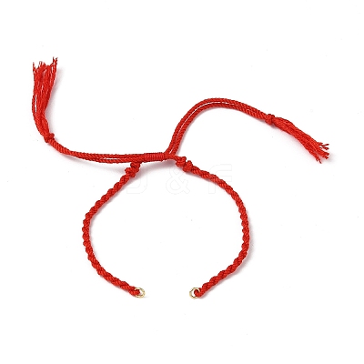 Braided Cotton Cord Bracelet Making MAK-L043-02G-10-1