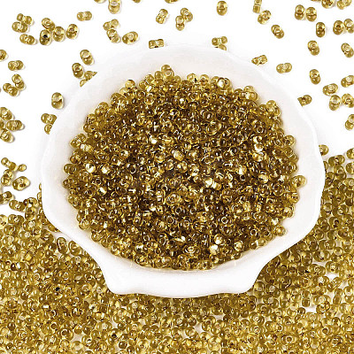Baking Paint Transparent Glass Seed Beads SEED-N006-05C-1