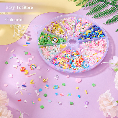 70G 10 Styles Handmade Polymer Clay Sprinkles Mix CLAY-SW0001-03B-1