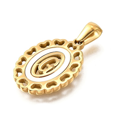 Golden 304 Stainless Steel Pendants STAS-K300-02G-G-1