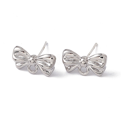 Rack Plating Alloy Stud Earring Findings FIND-I030-13P-1