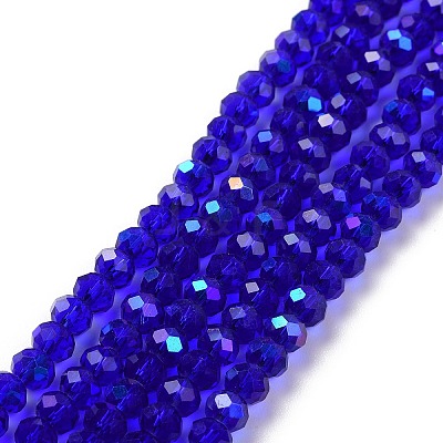 Electroplate Glass Beads Strands EGLA-A034-T2mm-L16-1