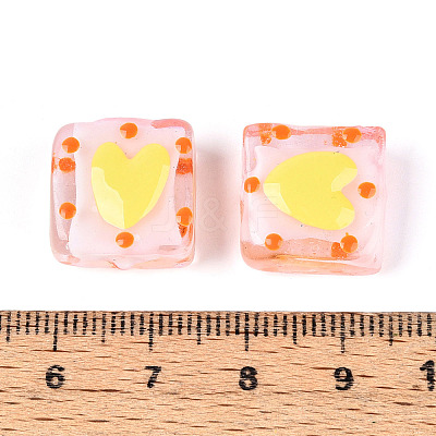 Handmade Spray Painted Lampwork Beads LAMP-N035-02I-1