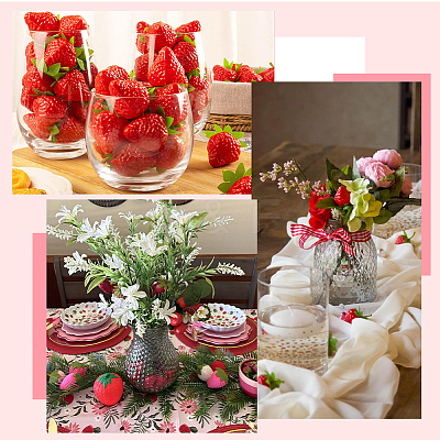 20Pcs Resin Simulated Strawberry AJEW-SP0003-29-1