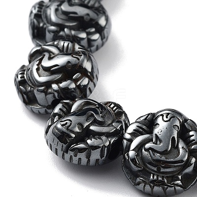 Non-Magnetic Synthetic Hematite Beaded Stretch Bracelets BJEW-H589-01F-1