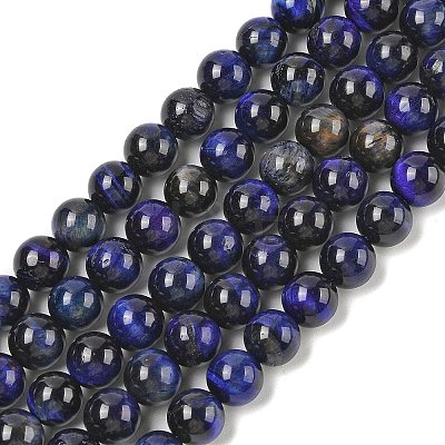 Grade AB Natural Tiger Eye Beads Strands G-B133-A02-8MM-01-1