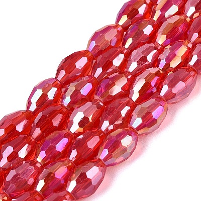 Electroplate Transparent Glass Beads Strands GL-N002-01A-A05-1