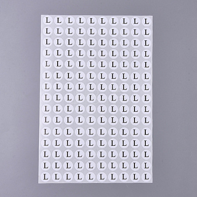 L Sizes Clothing Size Round Sticker Labels AJEW-WH0014-76E-1