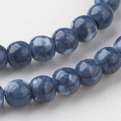 Natural Ocean White Jade Bead Strands G-G916-4mm-05-1